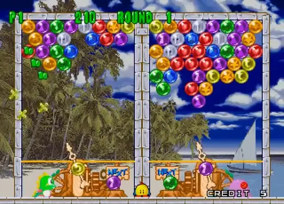Bust-A-Move 2 gameplay screenshot from PlayStation version
