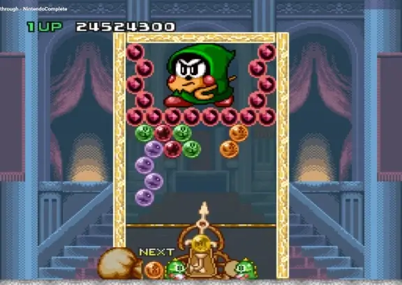 Bust-A-Move 2 puzzle layout emphasizing precision banks