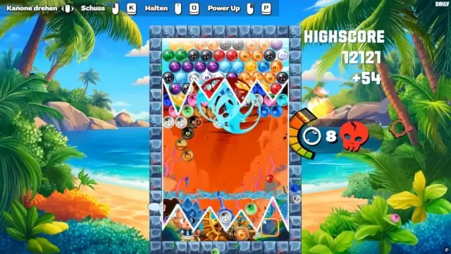 Bubbits Screenhot of a Daily Challenge reaching the Maximum Heat difficulty