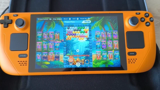 Bubbits running on a Steam Deck